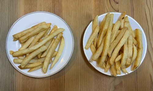 モスポテトの量の比較